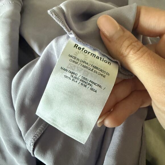 New Reformation Casette Silk Dress - Picture 4 of 5